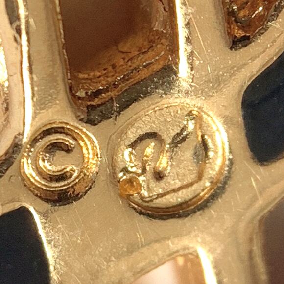 VTG Signed Swarovski Swan Charm Pendant Dollar Sign Gold Tone Crystal Y2K Blingy - Picture 10 of 11